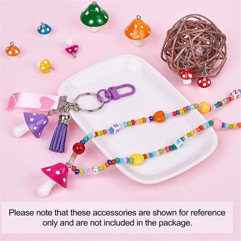 10 komada smole gljiva šarm DIY privjesak za narukvicu ogrlicu naušnice privjesak zanatska izrada nakita