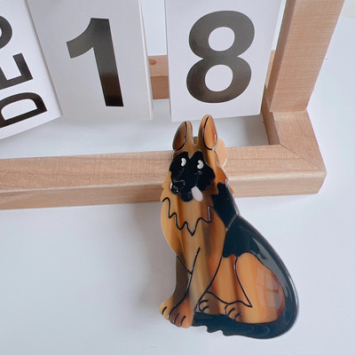 HANGZHI INES Νέο Γαλλικό χαριτωμένο ζώο, σκύλος σκύλος, αξεσουάρ, οξικό κλιπ μαλλιών, φουρκέτα καρχαρία, αξεσουάρ κεφαλής για γυναίκες, κορίτσια 2021