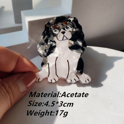 HANGZHI INES Νέο Γαλλικό χαριτωμένο ζώο, σκύλος σκύλος, αξεσουάρ, οξικό κλιπ μαλλιών, φουρκέτα καρχαρία, αξεσουάρ κεφαλής για γυναίκες, κορίτσια 2021