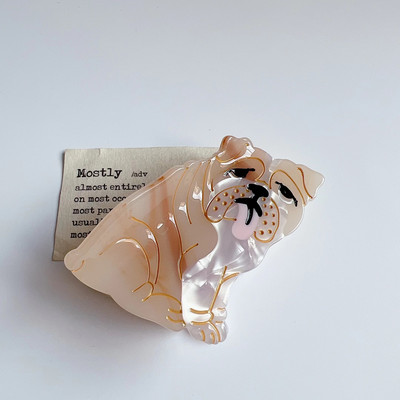 HANGZHI INES Νέο Γαλλικό χαριτωμένο ζώο, σκύλος σκύλος, αξεσουάρ, οξικό κλιπ μαλλιών, φουρκέτα καρχαρία, αξεσουάρ κεφαλής για γυναίκες, κορίτσια 2021