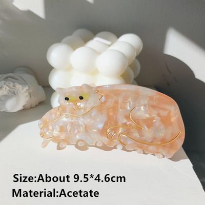 HANGZHI INES Νέο Γαλλικό χαριτωμένο ζώο, σκύλος σκύλος, αξεσουάρ, οξικό κλιπ μαλλιών, φουρκέτα καρχαρία, αξεσουάρ κεφαλής για γυναίκες, κορίτσια 2021