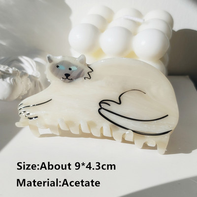 HANGZHI INES Νέο Γαλλικό χαριτωμένο ζώο, σκύλος σκύλος, αξεσουάρ, οξικό κλιπ μαλλιών, φουρκέτα καρχαρία, αξεσουάρ κεφαλής για γυναίκες, κορίτσια 2021