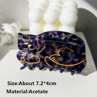 HANGZHI INES Νέο Γαλλικό χαριτωμένο ζώο, σκύλος σκύλος, αξεσουάρ, οξικό κλιπ μαλλιών, φουρκέτα καρχαρία, αξεσουάρ κεφαλής για γυναίκες, κορίτσια 2021