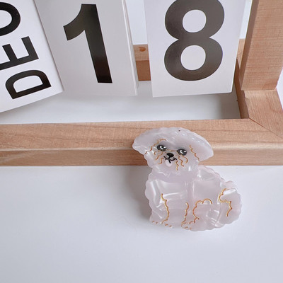 HANGZHI INES Νέο Γαλλικό χαριτωμένο ζώο, σκύλος σκύλος, αξεσουάρ, οξικό κλιπ μαλλιών, φουρκέτα καρχαρία, αξεσουάρ κεφαλής για γυναίκες, κορίτσια 2021