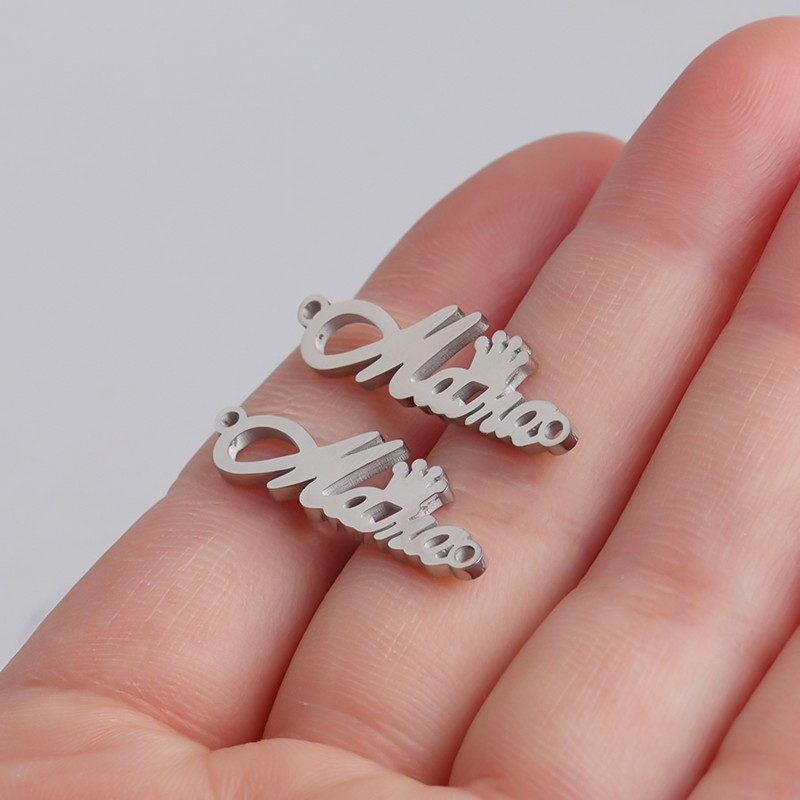 Semitree 5 tk roostevabast terasest kroon Mama emadepäeva kaelakee ripats, peen poleerimine ehete valmistamise tarvikute jaoks