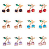 Peixin 10 tk/komplekt võluv värviline kristallkirss ripats puu rippuv ehted tarvikud DIY kõrvarõngad ehete valmistamise tarvikud