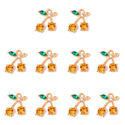 Peixin 10 tk/komplekt võluv värviline kristallkirss ripats puu rippuv ehted tarvikud DIY kõrvarõngad ehete valmistamise tarvikud