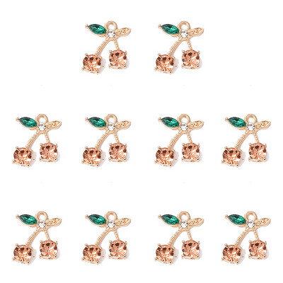 Peixin 10 tk/komplekt võluv värviline kristallkirss ripats puu rippuv ehted tarvikud DIY kõrvarõngad ehete valmistamise tarvikud