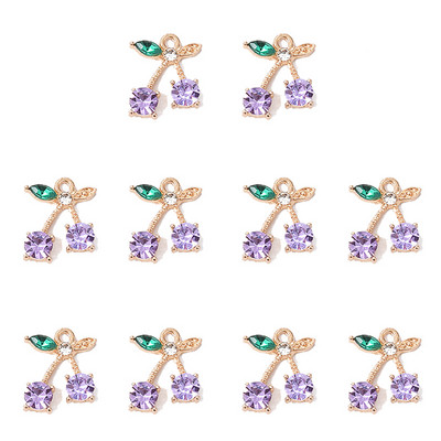 Peixin 10 tk/komplekt võluv värviline kristallkirss ripats puu rippuv ehted tarvikud DIY kõrvarõngad ehete valmistamise tarvikud