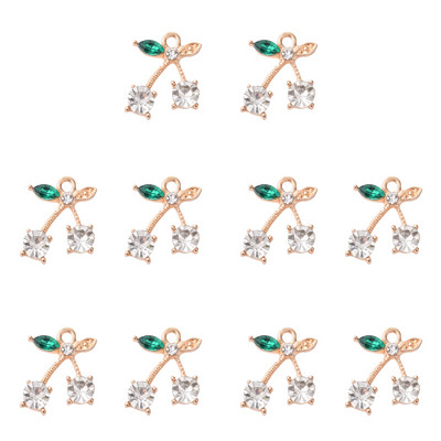 Peixin 10 tk/komplekt võluv värviline kristallkirss ripats puu rippuv ehted tarvikud DIY kõrvarõngad ehete valmistamise tarvikud