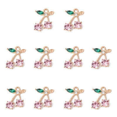 Peixin 10 tk/komplekt võluv värviline kristallkirss ripats puu rippuv ehted tarvikud DIY kõrvarõngad ehete valmistamise tarvikud