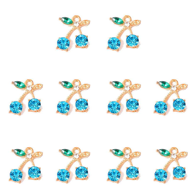 Peixin 10 tk/komplekt võluv värviline kristallkirss ripats puu rippuv ehted tarvikud DIY kõrvarõngad ehete valmistamise tarvikud