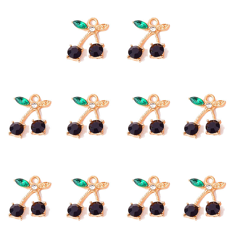 Peixin 10 tk/komplekt võluv värviline kristallkirss ripats puu rippuv ehted tarvikud DIY kõrvarõngad ehete valmistamise tarvikud