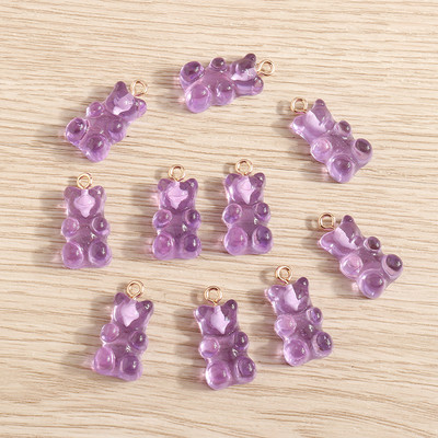 20tk 11*22mm multifilmi kommid Värvid vaik karu võlusid ehete tegemiseks armsad kõrvarõngad kaelakeed käevõrud isetegemises käsitöö aksessuaarid