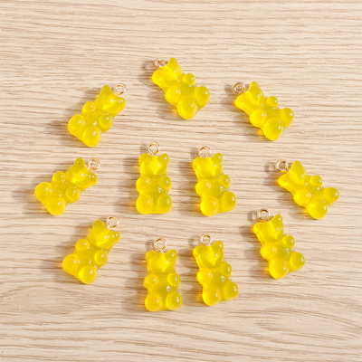 20tk 11*22mm multifilmi kommid Värvid vaik karu võlusid ehete tegemiseks armsad kõrvarõngad kaelakeed käevõrud isetegemises käsitöö aksessuaarid