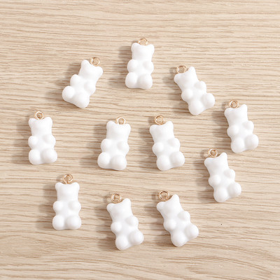 20tk 11*22mm multifilmi kommid Värvid vaik karu võlusid ehete tegemiseks armsad kõrvarõngad kaelakeed käevõrud isetegemises käsitöö aksessuaarid