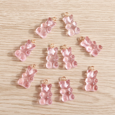 20tk 11*22mm multifilmi kommid Värvid vaik karu võlusid ehete tegemiseks armsad kõrvarõngad kaelakeed käevõrud isetegemises käsitöö aksessuaarid