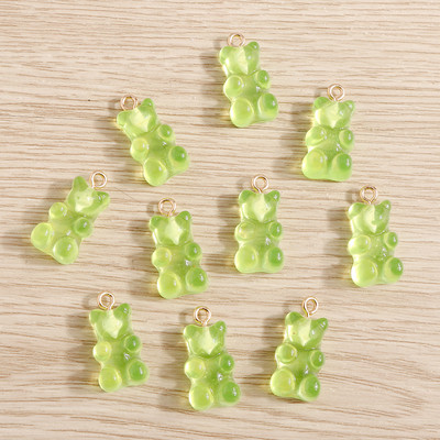 20tk 11*22mm multifilmi kommid Värvid vaik karu võlusid ehete tegemiseks armsad kõrvarõngad kaelakeed käevõrud isetegemises käsitöö aksessuaarid