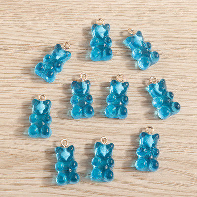 20tk 11*22mm multifilmi kommid Värvid vaik karu võlusid ehete tegemiseks armsad kõrvarõngad kaelakeed käevõrud isetegemises käsitöö aksessuaarid