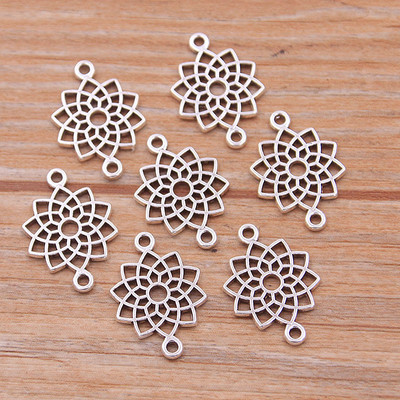 30 tk 13 * 20 mm kahevärvilised tsingisulamist retro ripatsid, poorsed ühendused, ühendaja DIY võlu kaelakee käevõru ehete tarvik