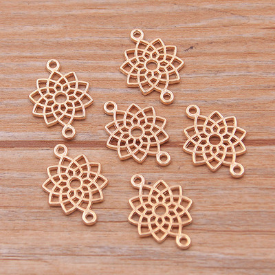 30 tk 13 * 20 mm kahevärvilised tsingisulamist retro ripatsid, poorsed ühendused, ühendaja DIY võlu kaelakee käevõru ehete tarvik