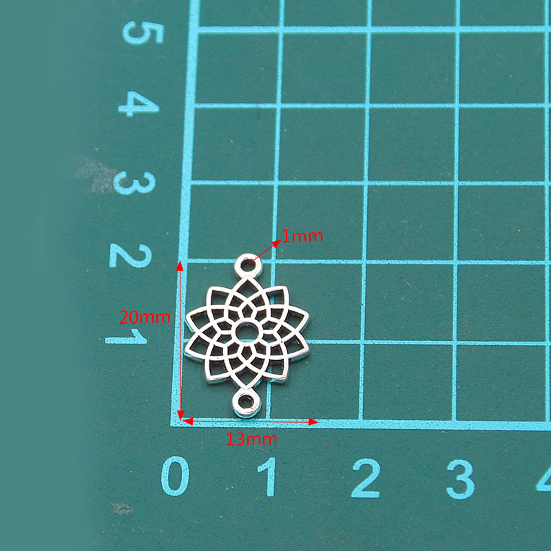 30 tk 13 * 20 mm kahevärvilised tsingisulamist retro ripatsid, poorsed ühendused, ühendaja DIY võlu kaelakee käevõru ehete tarvik