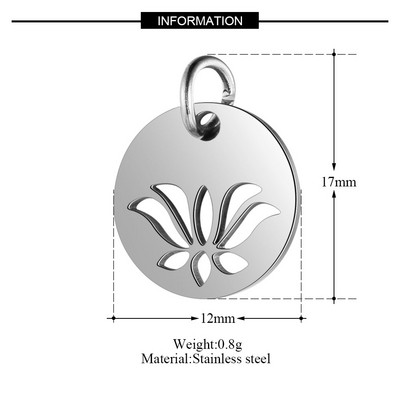 5 tk/partii roostevabast terasest Yin Yang diy käevõru valmistamine pistikute võlu hulgimüük päikese OM pistikute ripats ehete jaoks
