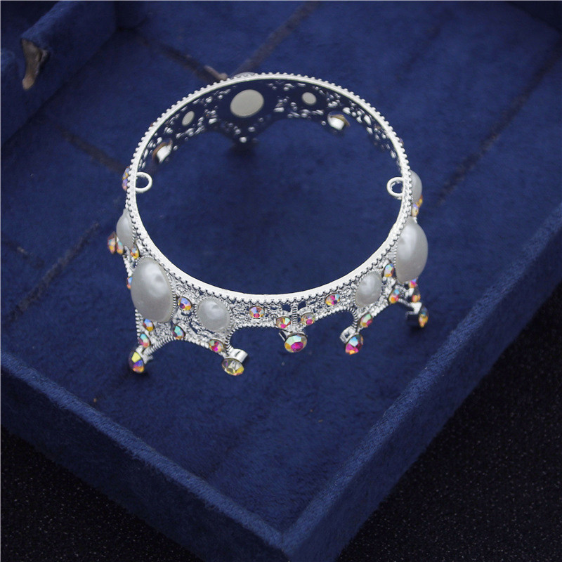 Promocija Metalna legura Biseri Mala kruna Party Rođendan Vjenčanje Tijare Diadem Nakit Ukrasi Dječja mala kruna za tortu