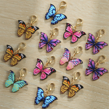 10 ΤΕΜ/ΣΥΣΚΕΥΑΣΙΑ Fashion Enamel Butterfly Charms Κρεμαστό με Αστακό κούμπωμα Charm Jewelry Found DIY Manual Craft Accessories 27*23mm