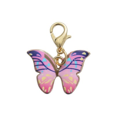 10KOM/PAKIRANJE Modni privjesak s emajliranim leptirom s kopčom u obliku jastoga Pronađen nakit s privjescima DIY Ručni pribor za izradu 27*23 mm