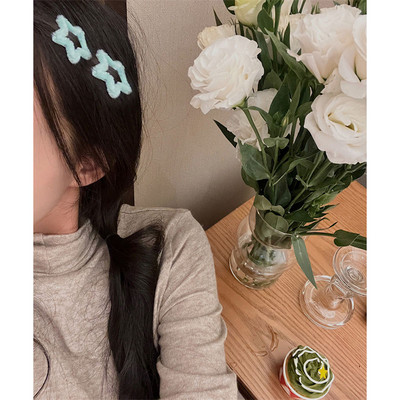 Macaron Color βελούδινο αστέρι Pentagram Bobby Pin Harajuku Sweet Cute girly κλιπ μαλλιών για γυναίκες Αισθητική Y2k Αξεσουάρ μαλλιών Δώρα