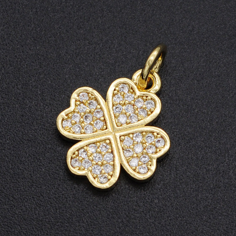 11x14mm CZ tsirkoon ehted, lillede võluripatsid, hulgimüük moe-ehete ripatsid ehete otsimise tarvikud