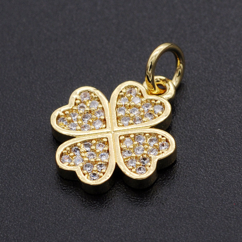 11x14mm CZ tsirkoon ehted, lillede võluripatsid, hulgimüük moe-ehete ripatsid ehete otsimise tarvikud