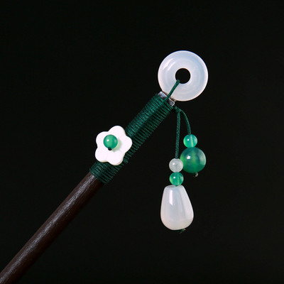 Vintage puidust lilleline juuksenõel naistele Antiikne juuksepulk tüdrukutele juukseklambrite kostüüm Hiina juukseaksessuaarid juuksenõelad заколки