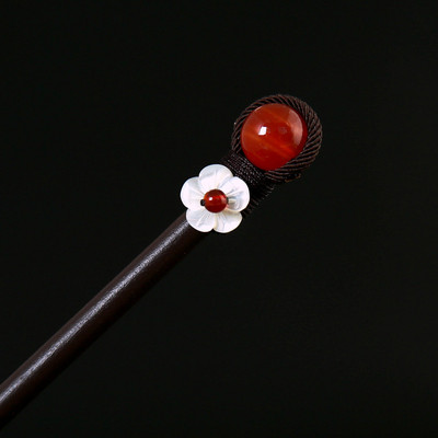 Vintage puidust lilleline juuksenõel naistele Antiikne juuksepulk tüdrukutele juukseklambrite kostüüm Hiina juukseaksessuaarid juuksenõelad заколки