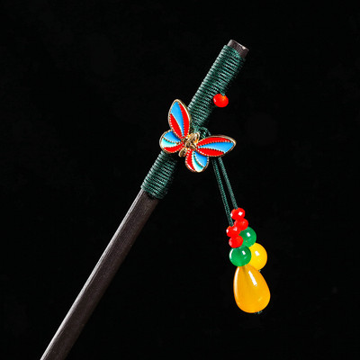 Vintage puidust lilleline juuksenõel naistele Antiikne juuksepulk tüdrukutele juukseklambrite kostüüm Hiina juukseaksessuaarid juuksenõelad заколки