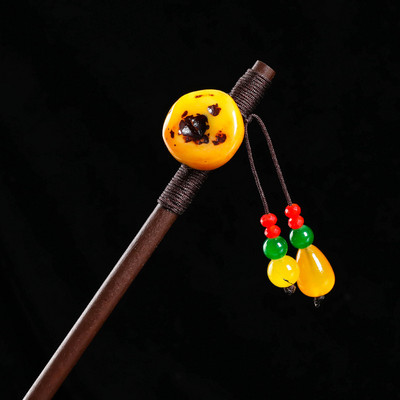 Vintage puidust lilleline juuksenõel naistele Antiikne juuksepulk tüdrukutele juukseklambrite kostüüm Hiina juukseaksessuaarid juuksenõelad заколки