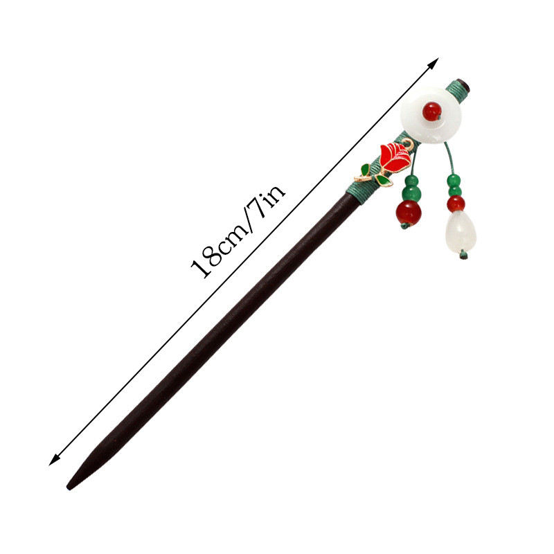 Vintage puidust lilleline juuksenõel naistele Antiikne juuksepulk tüdrukutele juukseklambrite kostüüm Hiina juukseaksessuaarid juuksenõelad заколки