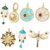 Sunce Oblak Duga Mjesec Dragonfly Privjesci za izradu nakita Bohemian Dijes Diy Naušnice Narukvica Ogrlica Dodaci