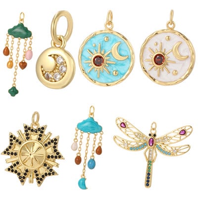 Sunce Oblak Duga Mjesec Dragonfly Privjesci za izradu nakita Bohemian Dijes Diy Naušnice Narukvica Ogrlica Dodaci