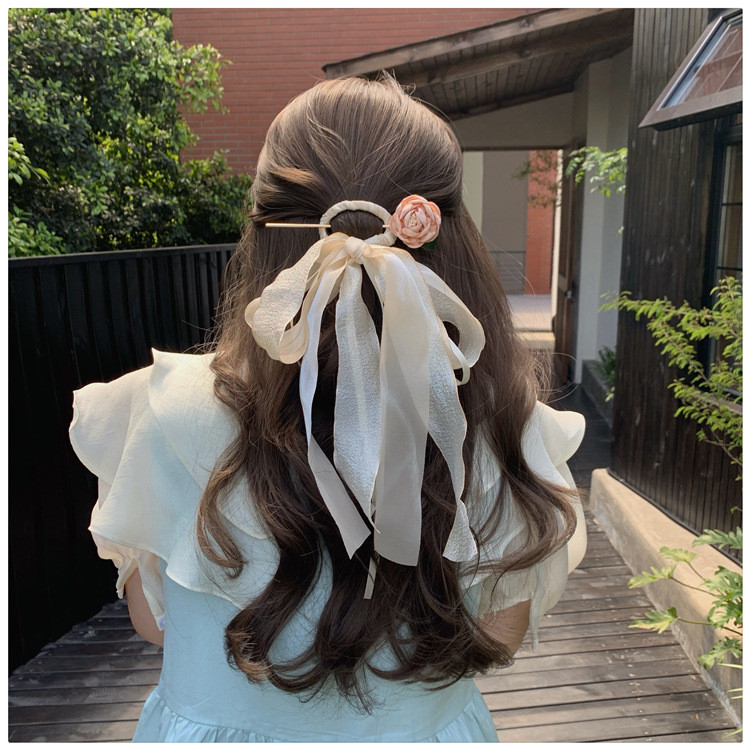 2022. aasta Hiina kikilõngast lilleline juuksenõel naistele magusa temperamendiga unikaalne võluv juuksepulk Vintage Aesthetics juukseaksessuaarid