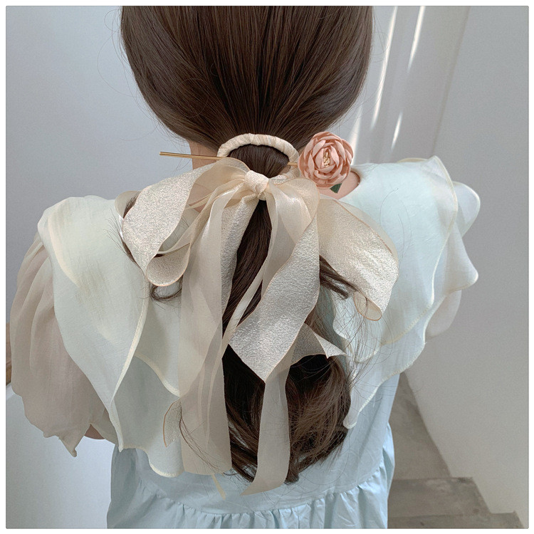 2022. aasta Hiina kikilõngast lilleline juuksenõel naistele magusa temperamendiga unikaalne võluv juuksepulk Vintage Aesthetics juukseaksessuaarid