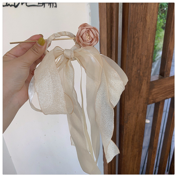 2022. aasta Hiina kikilõngast lilleline juuksenõel naistele magusa temperamendiga unikaalne võluv juuksepulk Vintage Aesthetics juukseaksessuaarid