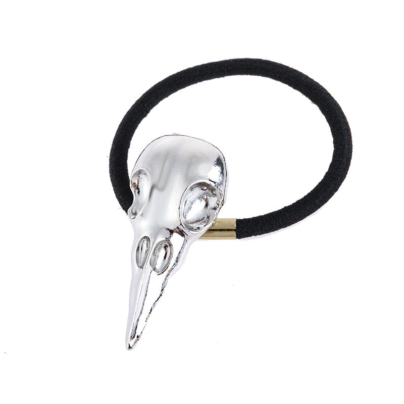 1 tk Naiste punk gooti Raven Skull Crow elastne juuksenöör juuksepael Juukseaksessuaarid Halloweeni scrunchie hulgimüük