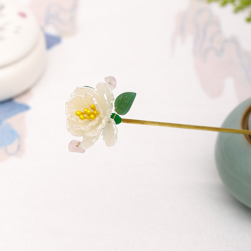 Vintage φουρκέτες Κινέζικο vintage τριαντάφυλλο ραβδί μαλλιών για Hanfu αξεσουάρ Γυναικεία καρφίτσα λουλουδιών Δείγμα κοσμήματος μαλλιών Headpeice κοσμήματα