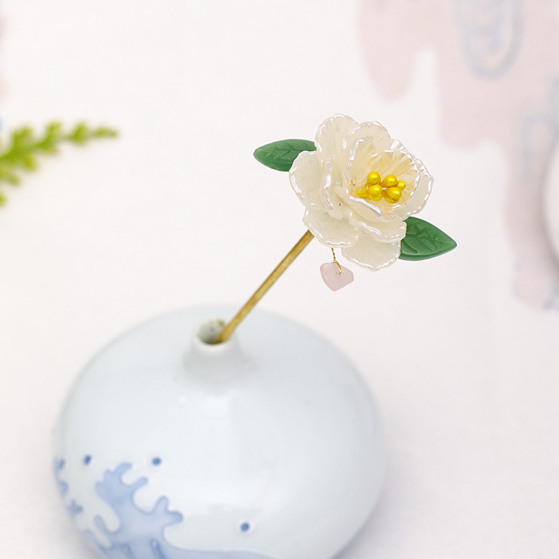 Vintage φουρκέτες Κινέζικο vintage τριαντάφυλλο ραβδί μαλλιών για Hanfu αξεσουάρ Γυναικεία καρφίτσα λουλουδιών Δείγμα κοσμήματος μαλλιών Headpeice κοσμήματα