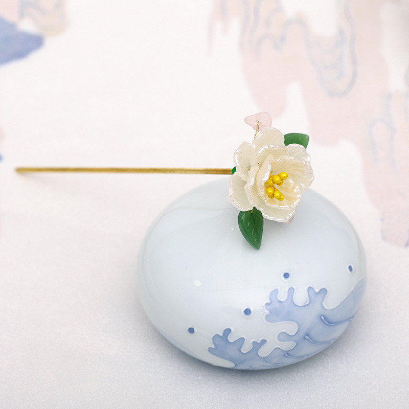 Vintage φουρκέτες Κινέζικο vintage τριαντάφυλλο ραβδί μαλλιών για Hanfu αξεσουάρ Γυναικεία καρφίτσα λουλουδιών Δείγμα κοσμήματος μαλλιών Headpeice κοσμήματα