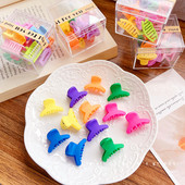 10db/dobozos mini cukorka színes kis markolatcsipesz Aranyos oldalsó csíptetős frufru Clip Broken Hair Clip Hajkiegészítők