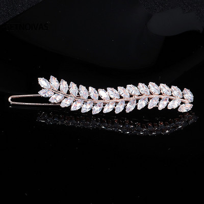 Naiste kristallist juuksenõel, läikiv kivist juukseklambrid, lehed juukseklambrid, mood juukseklamber Barrette, tüdrukute pea ehted, juuste aksessuaarid