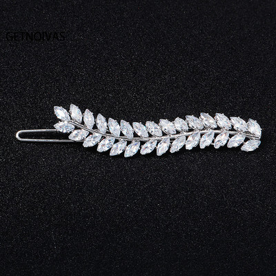 Naiste kristallist juuksenõel, läikiv kivist juukseklambrid, lehed juukseklambrid, mood juukseklamber Barrette, tüdrukute pea ehted, juuste aksessuaarid